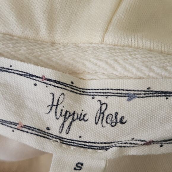 Cream Fleece Hoodie Size Small - Picture 3 of 4